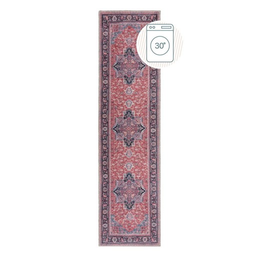 Covor tip traversă burgundy lavabil din amestec de fibre reciclate 60x230 cm Windsor – Flair Rugs