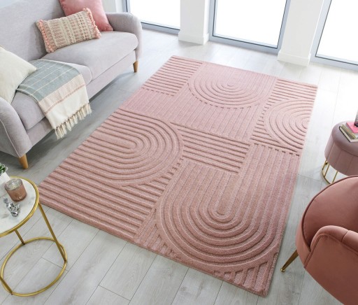 Covor Zen Garden Blush, Flair Rugs, 120x170 cm, lana, roz pudra