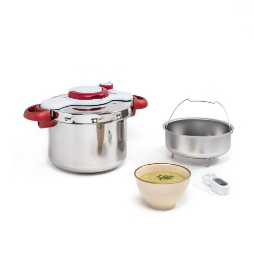 Oală sub presiune din inox 6 l Clipso Minut Perfect – Tefal