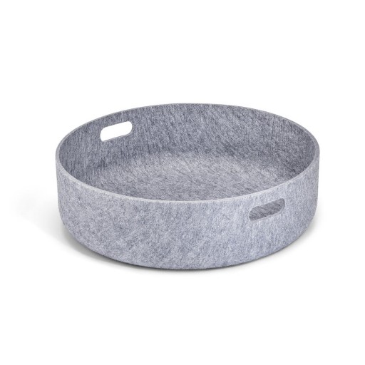 Coș de depozitare de depozitare din material textil ø 46x12 cm Cesto Concrete – MiaCara