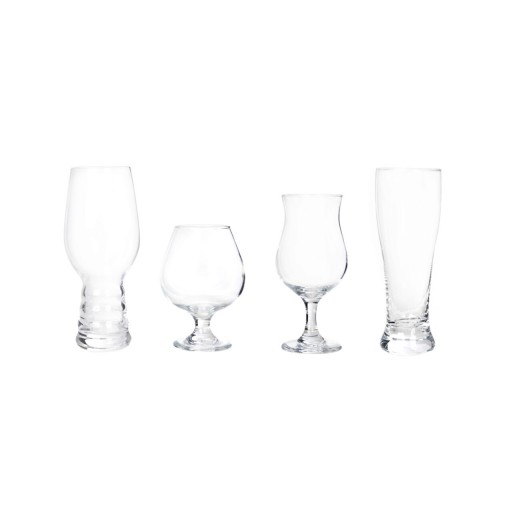 Set 4 pahare bere Zeve, Homla, 500 ml/ 385 ml/ 480 ml/ 480 ml, sticla, transparent