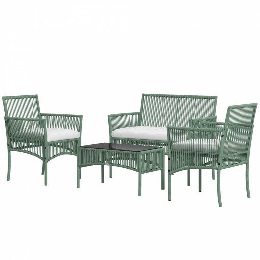 Outsunny Set de Mobilier pentru Curte, Verde Inchis