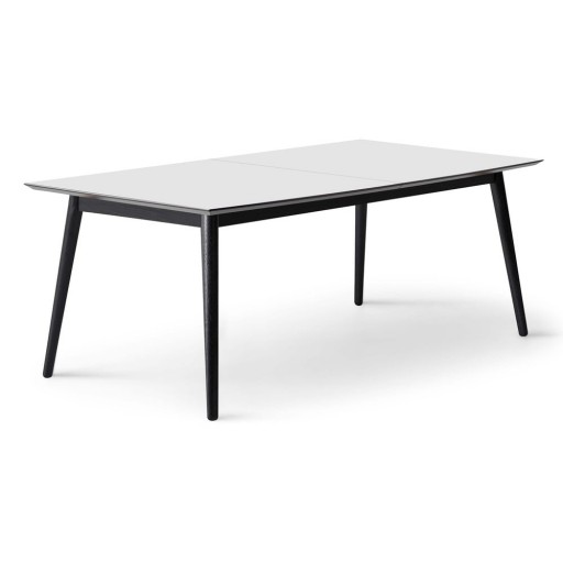 Masă de dining albă/neagră extensibilă cu blat alb 100x210 cm Meza – Hammel Furniture