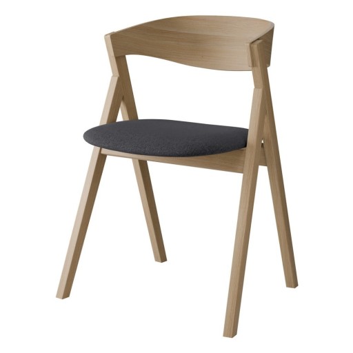 Scaun de dining gri închis/în culoare naturală din lemn de stejar City – Hammel Furniture