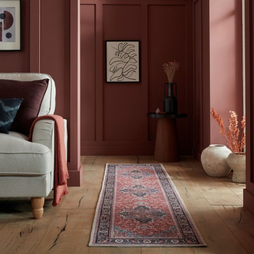 Covor Windsor Traditional Red, Flair Rugs, 60x230 cm, fibre reciclate/poliester chenille, rosu