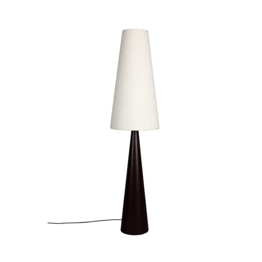 Lampadar negru-alb cu intensitate reglabilă cu abajur textil (înălțime 166 cm) Miki – Dutchbone