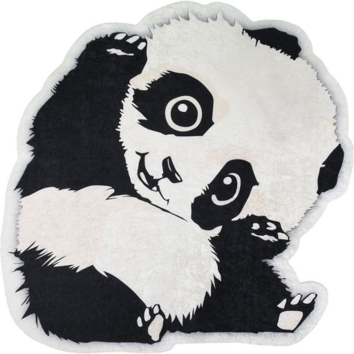 Covor pentru copii negru-alb ø 120 cm Cuddly Panda – Vitaus